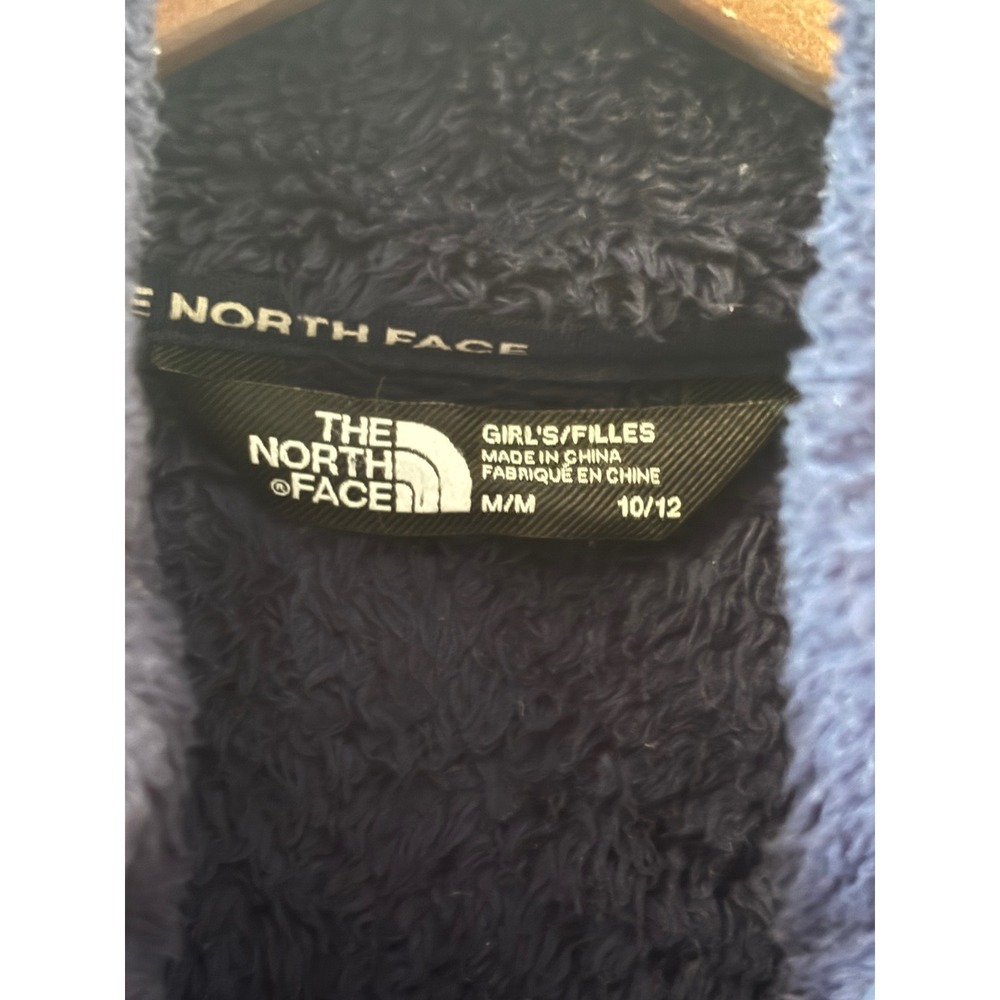 The North Face Girls Osito Fleece Jacket Navy Blue Full Zip Size M 10/12 - Picture 2 of 8